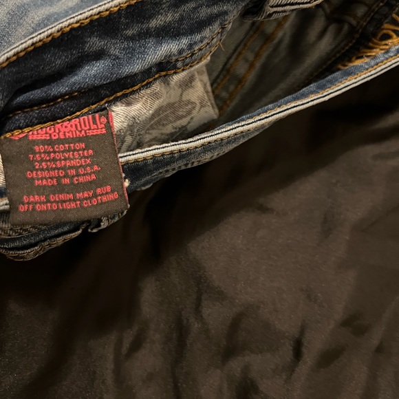 Rock & Roll Cowgirl Blue Flare Jeans High Rise made 100 cotton - Picture 9 of 11